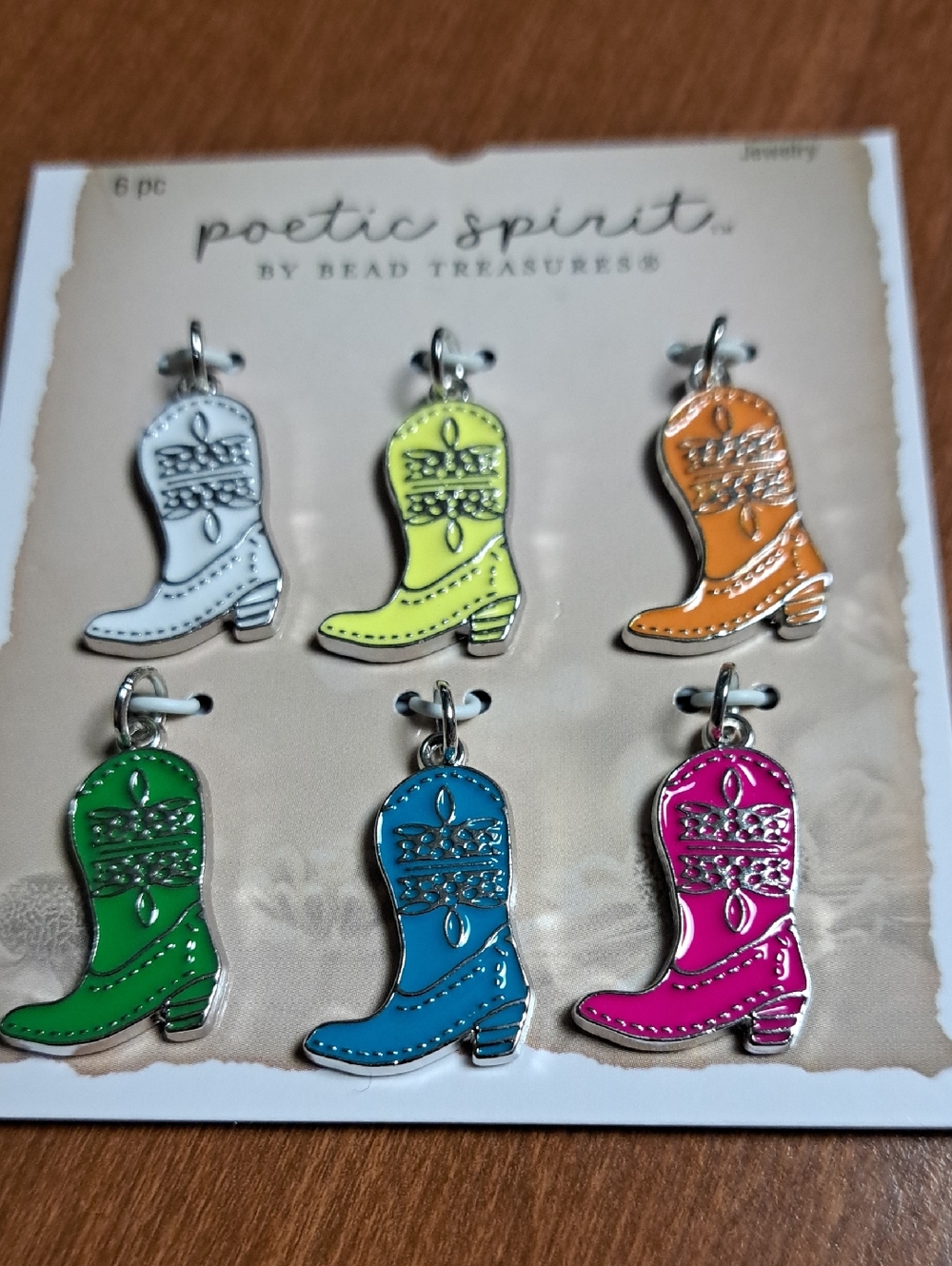 Poetic Spirit Enamel Cowboy Boot Charms - Multi Color Set BUNDLE ONLY